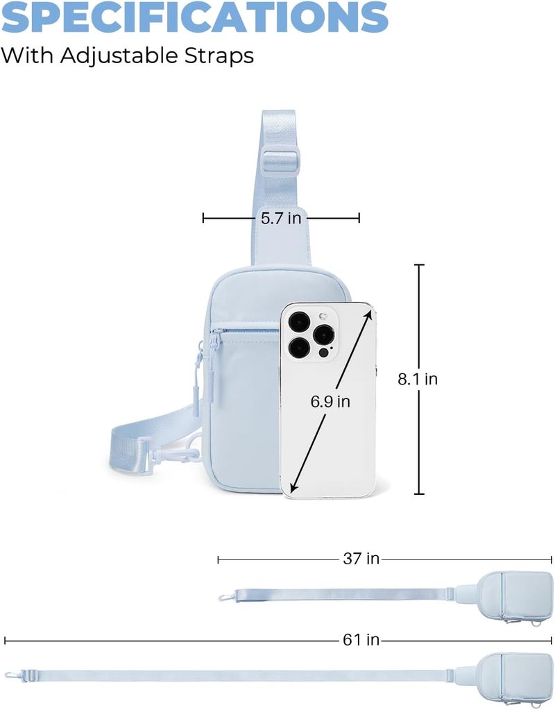 CHOLISS Small Sling Bag for Women and Men, Crossbody Bags Trendy Fanny Packs Chest Bag with Extended Strap - Image 5